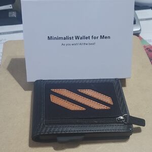 Minimalist Black and Brown Men's Wallet